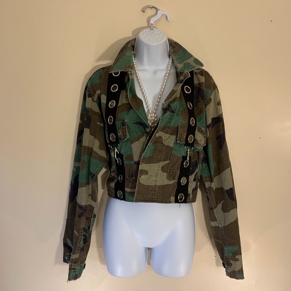 First of a Kind Camo Jacket Medium / Large Approx 40" bust no size tag - Picture 1 of 4